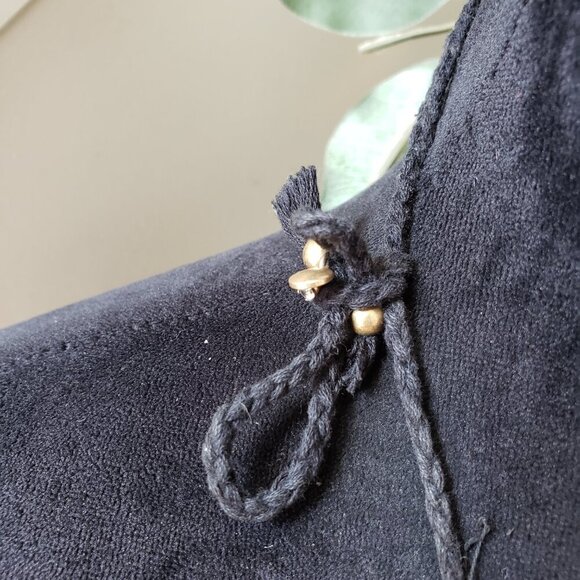 Womens Fashion Clear Beige Rhinestone Beaded String Tie Necklace Jewelry - Picture 8 of 8